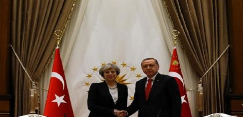 إردوغان لماي: تركيا وبريطانيا شريكتان في الحرب على الإرهاب