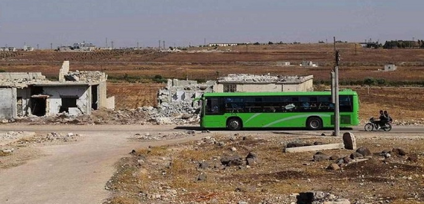 خروج الدفعة السابعة من المسحلين من حي الوعر باتجاه إدلب