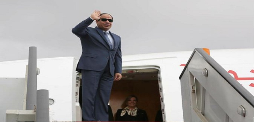 الرئيس السيسي يغادر أوغندا عقب مشاركته فى قمة دول حوض النيل