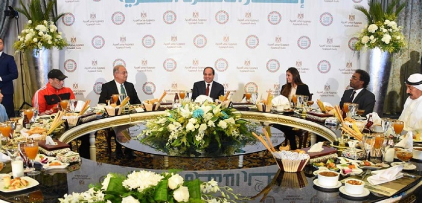 الرئيس السيسى يشهد اليوم حفل إفطار الأسرة المصرية