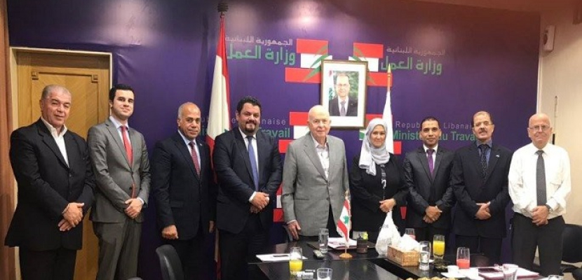 اللجنة المصرية اللبنانية : ربط الكتروني بين القوى العاملة بالبلدين