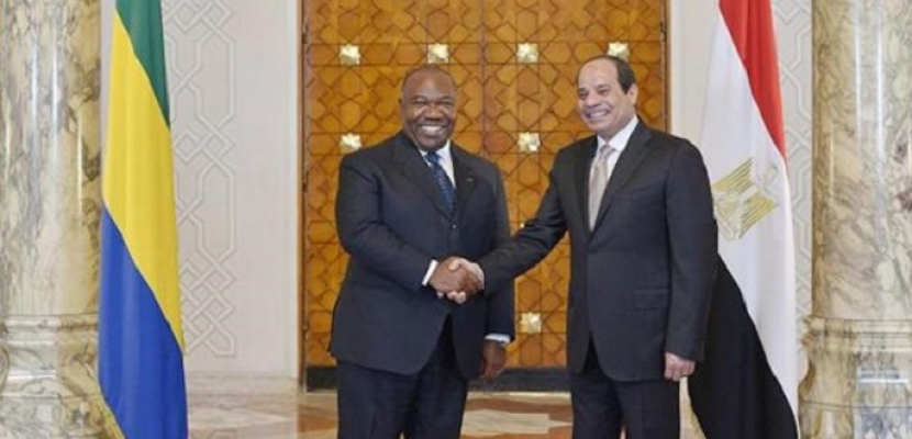 السيسى ورئيس الجابون يوقعان اتفاقية لتسهيل التجارة بين البلدين