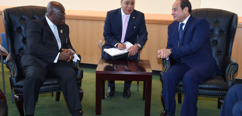 الرئيس السيسي يلتقي نظيره الغاني على هامش أعمال الجمعية العامة للأمم المتحدة