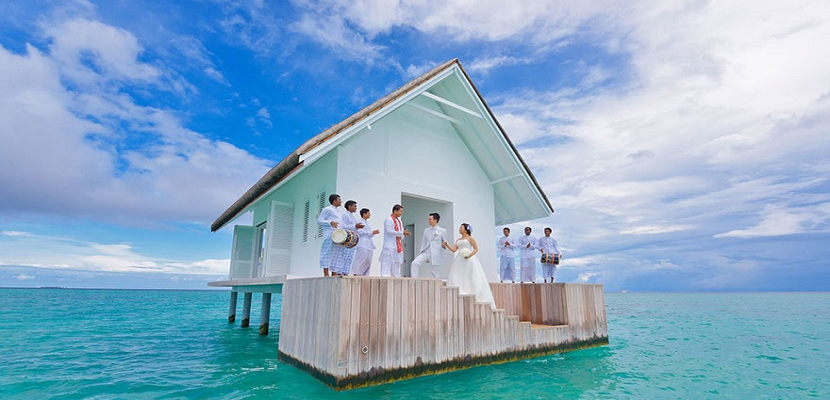 حفل زفاف .. في جزر المالديف