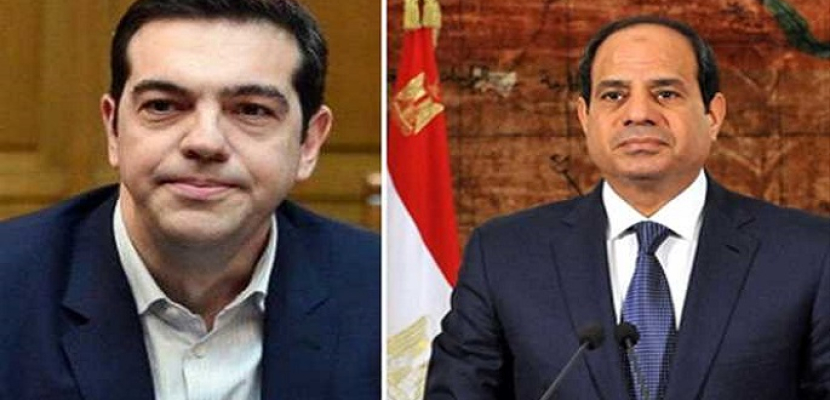 رئيس وزراء اليونان يؤكد للسيسي تكاتف بلاده مع مصر في الحرب علي الإرهاب