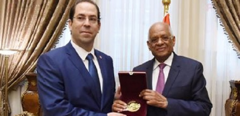 عبدالعال ورئيس وزراء تونس يؤكدان أهمية التنسيق لمواجهة التحديات المشتركة