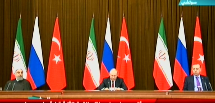 مؤتمر صحفي في ختام القمة الثلاثية لرؤساء روسيا وإيران وتركيا حول الأزمة السورية 22-11-2017