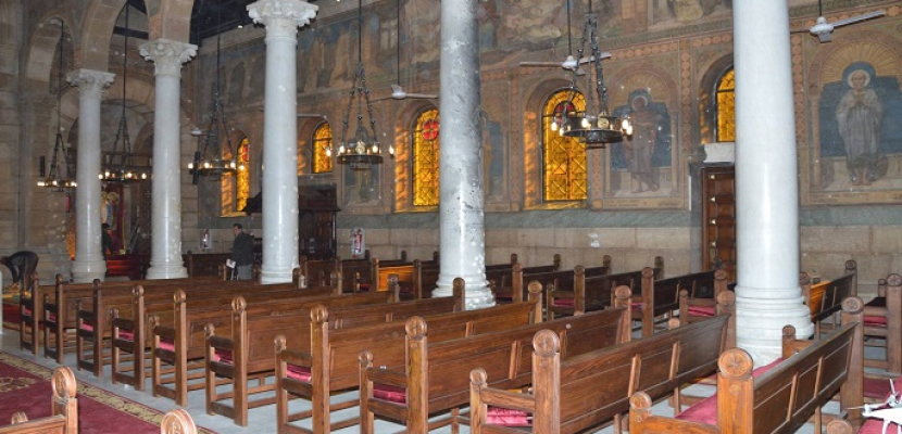 الكنيسة البطرسية تقيم قداس الذكرى السنوية الأولى لشهداء الحادث الإرهابى