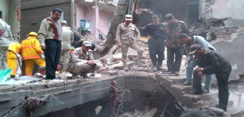 الصحة: وفاة طفل وإصابة 16 شخصا في حادث عقار منشأة ناصر