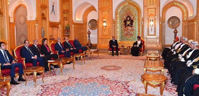 خلال قمته مع قابوس .. الرئيس السيسى يعرب عن تطلعه لتعزيز التعاون مع سلطنة عمان