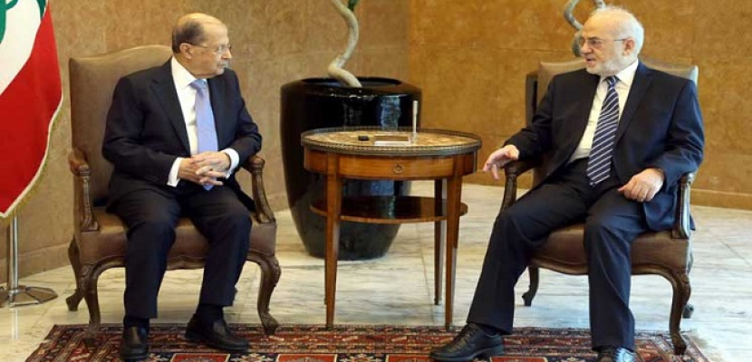 الرئيس اللبنانى يصل بغداد فى زيارة رسمية بدعوة من نظيره العراقى