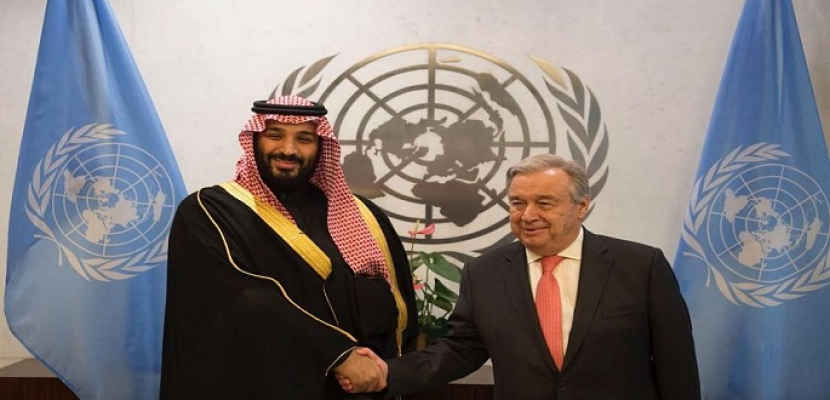 ولي العهد السعودي: المملكة تتعاون مع الأمم المتحدة لحل مشكلات المنطقة