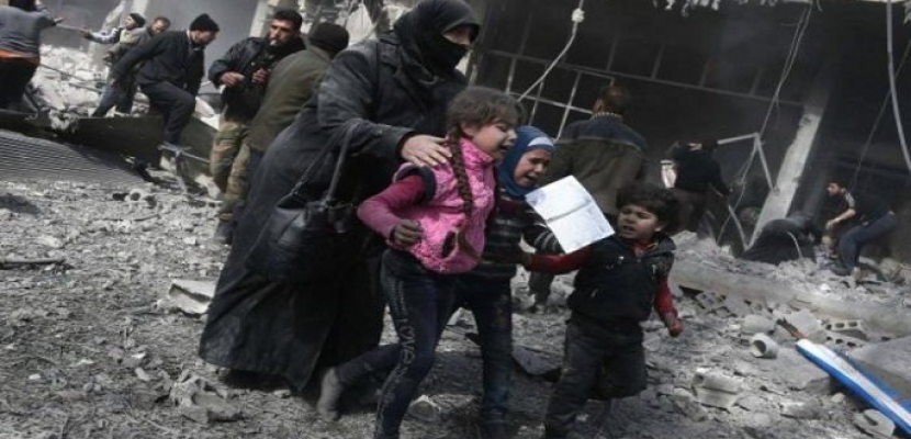 الدفاع الروسية: خروج 128 ألف شخص من الغوطة الشرقية منذ بداية الهدنة