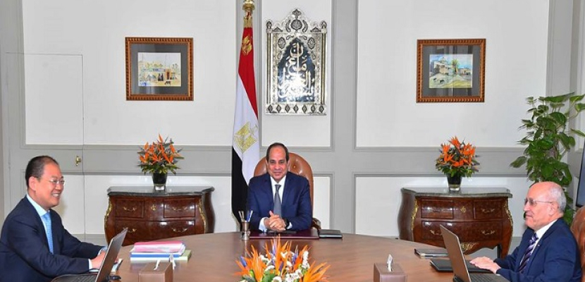 الرئيس السيسي يؤكد حرص مصر على تعزيز التعاون مع مجموعة شركات “بولي” الدولية الصينية