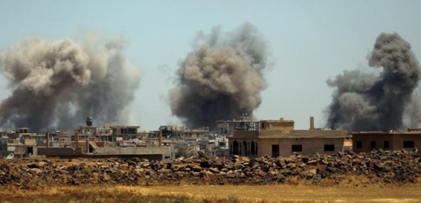 14 قتيلا من القوات السورية والمعارضة في تفجير تبناه “داعش” بجنوبي سوريا