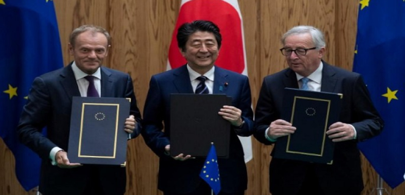 اليابان والاتحاد الأوروبي يوقعان اتفاق تجارة حرة