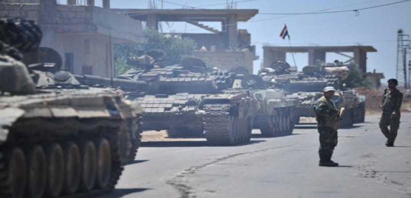 الفصائل المسلحة بمدينة “بصرى الشام” تواصل تسليم أسلحتها للجيش السوري