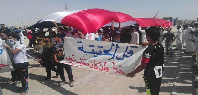 متظاهرو البصرة يُغلقون منفذ سفوان الحدودي مع الكويت