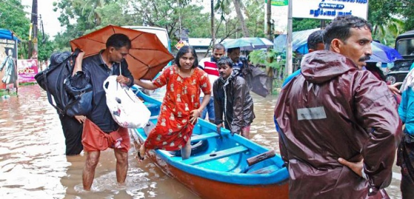 مصرع 25 على الأقل فى فيضانات وانزلاقات أرضية بالهند