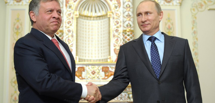 بوتين يبحث هاتفيا مع العاهل الأردني تسوية الأزمة فى سوريا
