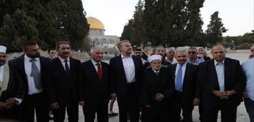 بالصور.. رئيس البوسنة والهرسك يزور القدس ويصلي بالمسجد الأقصى