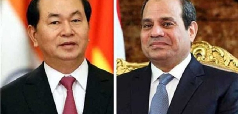 الرئيس السيسي يبعث برقية عزاء في وفاة الرئيس الفيتنامي
