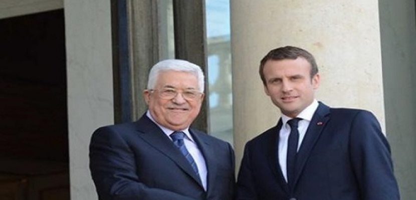 ماكرون خلال لقائه عباس: فرنسا تدين سياسة الاستيطان الإسرائيلية
