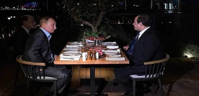 بالصور .. الرئيس السيسى يعرب عن سعادته البالغه بلقاء فلاديمير بوتين