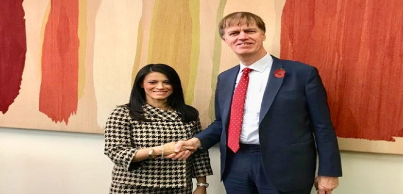 وزيرة السياحة تلتقي رئيس جمعية الصداقة المصرية بالبرلمان البريطاني
