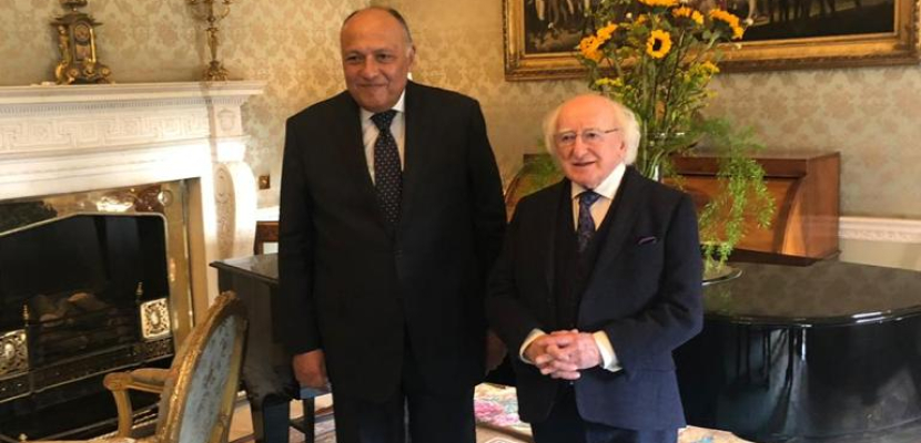 رئيس جمهورية أيرلندا يستقبل وزير الخارجية سامح شكري لبحث العلاقات الثنائية