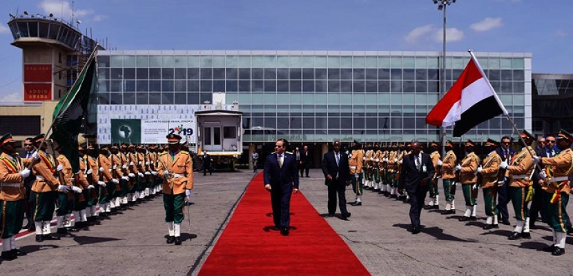 بالصور.. الرئيس السيسي يعود إلى القاهرة بعد زيارة إلى إثيوبيا تسلم خلالها رئاسة الاتحاد الأفريقي