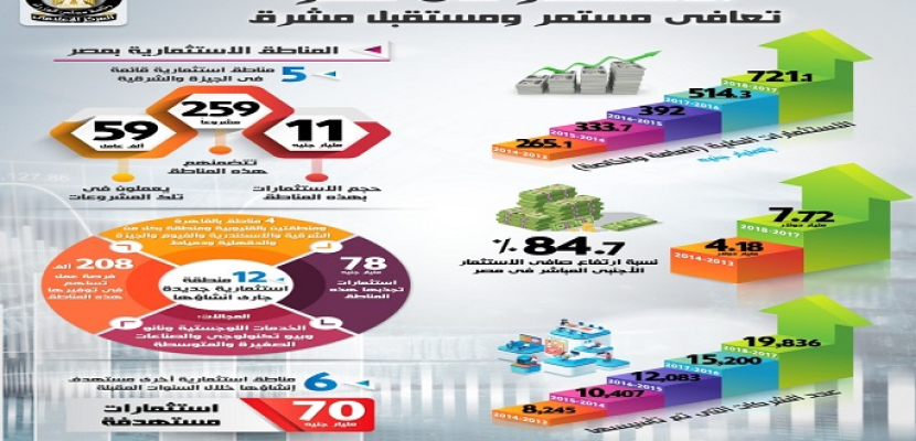 الحكومة: ارتفاع صافي الاستثمار الأجنبي المباشر في مصر بنسبة 84.7%