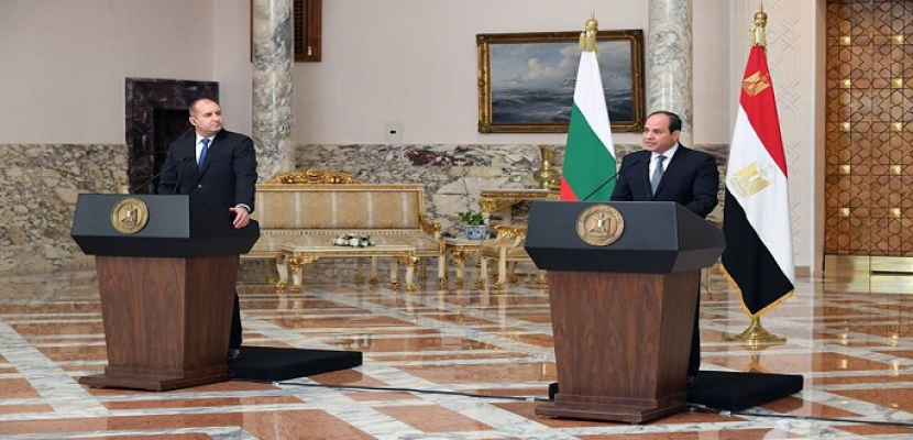 خلال مؤتمر صحفي.. الرئيس السيسي يؤكد حرص مصر على تعزيز العلاقات مع بلغاريا وضرورة وضع استراتيجية شاملة لمكافحة الإرهاب