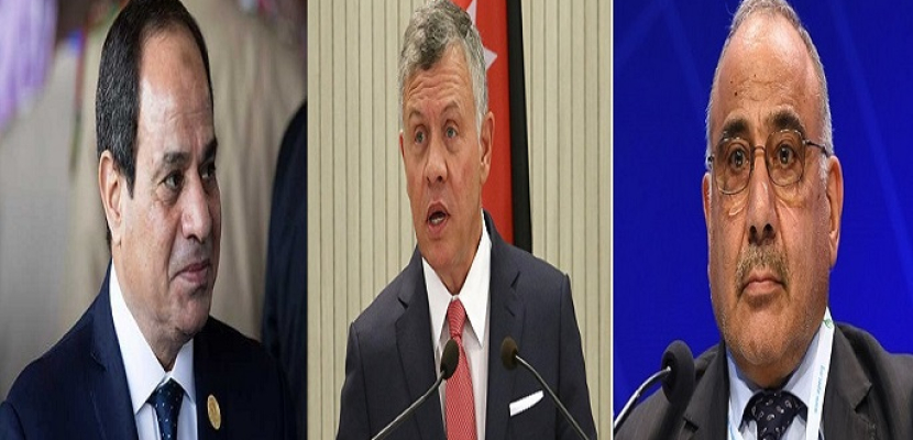 مباحثات ثلاثية بين الرئيس السيسي وملك الأردن رئيس وزراء العراق غدا في القاهرة