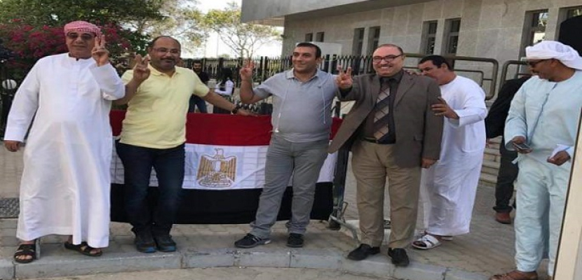 المصريون بالدول العربية يدلون بأصواتهم في الاستفتاء على التعديلات الدستورية