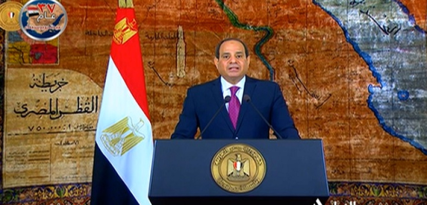 كلمة الرئيس السيسي بمناسبة الاحتفال بعيد تحرير سيناء