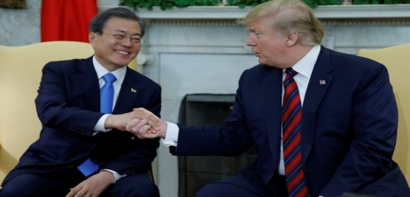 ترامب ورئيس كوريا الجنوبية يشددان على الدبلوماسية مع كوريا الشمالية