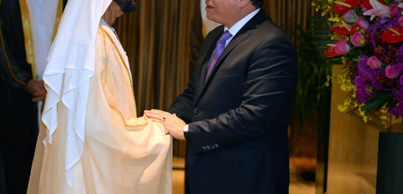 بالصور.. الرئيس السيسي يستقبل محمد بن راشد آل مكتوم في بكين