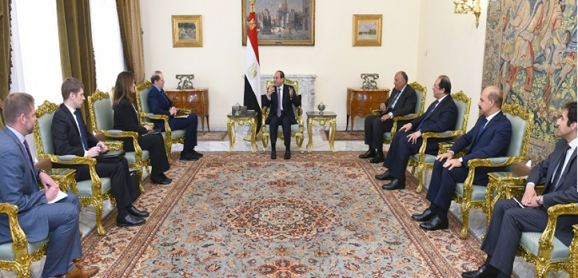 بالصور.. الرئيس السيسي يؤكد حرص مصر على تعزيز العلاقات الاستراتيجية مع الولايات المتحدة