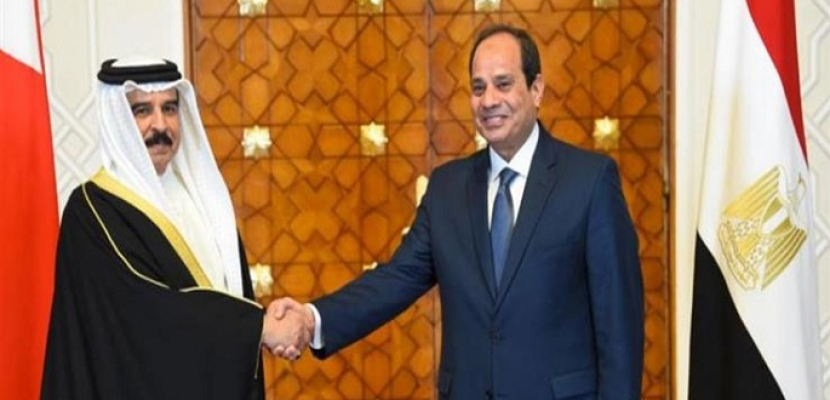 الرئيس السيسي يستقبل العاهل البحريني بعد ظهر اليوم