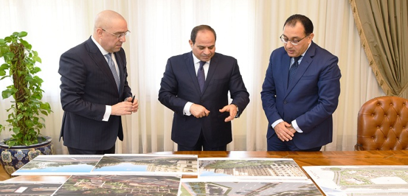 بالصور .. الرئيس السيسى يجتمع برئيس الوزراء ووزير الإسكان لبحث الموقف التنفيذي للعاصمة الإدارية الجديدة
