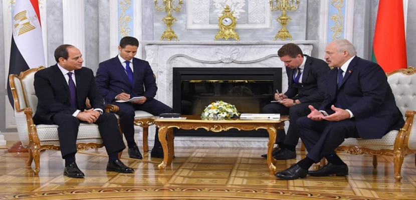 بالصور.. الرئيس السيسي ونظيره البيلاروسي يتفقان على قيام مصر بإقامة تمثيل دبلوماسي معتمد في العاصمة مينسك