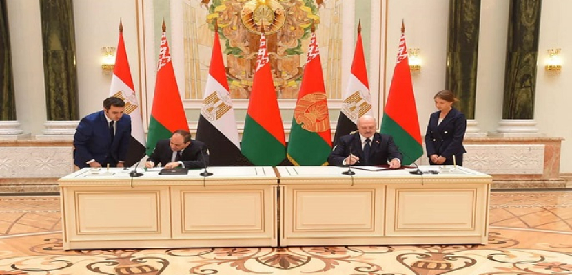 بالفيديو والصور.. الرئيس السيسي ونظيره البيلاروسي يشهدان توقيع اتفاقيات تعاون بين البلدين