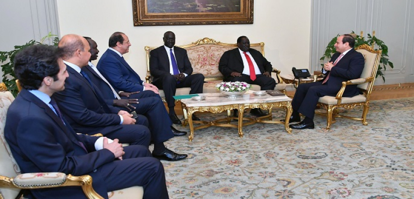 بالصور.. الرئيس السيسي: حريصون على استمرار تقديم مختلف صور الدعم لجنوب السودان