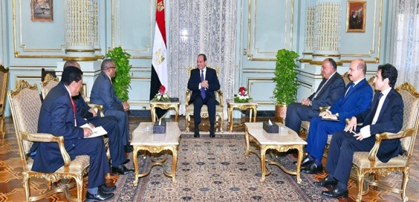 الرئيس السيسي يستقبل وزير الخارجية الإثيوبي بقصر المنتزة بالإسكندرية