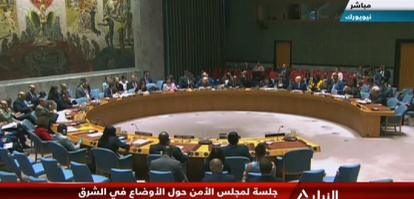 جلسة مجلس الأمن حول الأوضاع فى الشرق الأوسط