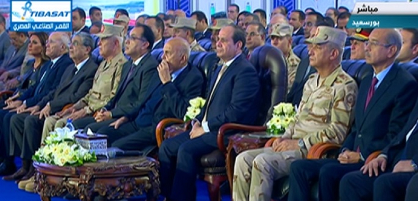 الرئيس السيسى يشهد افتتاح عدد من المشروعات القومية بمحافظتى بورسعيد وشمال سيناء