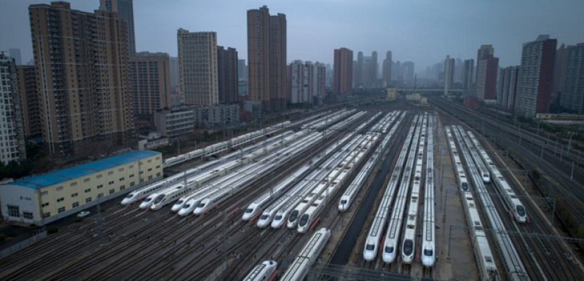 توقف لحركة القطارات فى مقاطعة هوبى الصينية لحصار كورونا