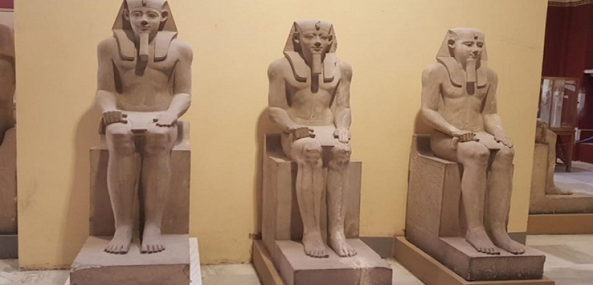 بالصور .. المتحف المصرى الكبير يستقبل 346 قطعة اثرية اهمها تماثيل الملك سنوسرت الأول