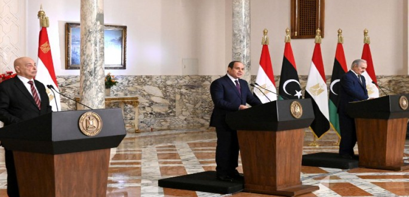 الرئيس السيسى : موقف مصر ثابت من القضية الليبية وهو عودتها لأصحابها الأصليين